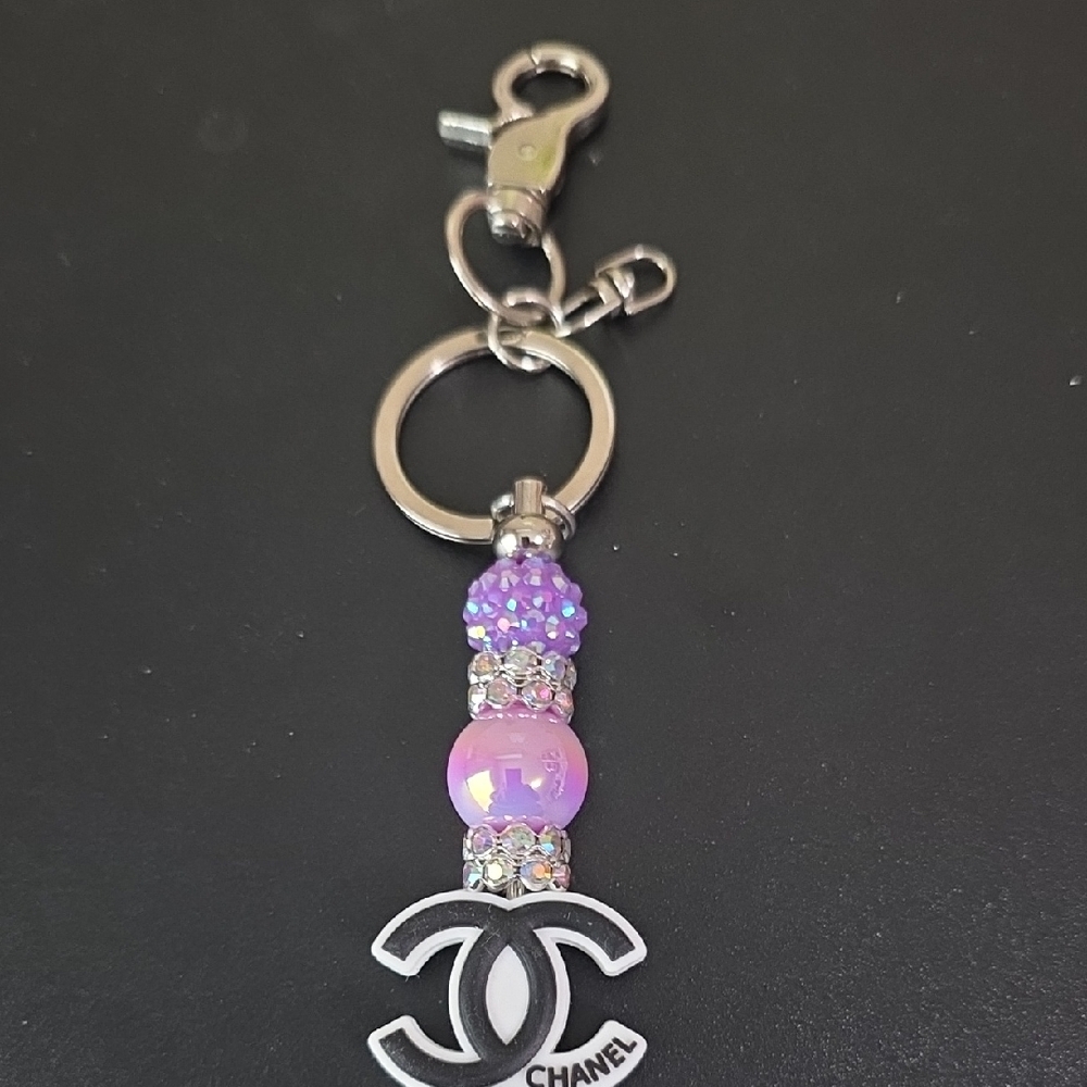 Designer Lavender and Silver Key Holder